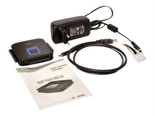 Suza Advance USB-009U3 - Controller voor opslag - 2.5 , 3.5 - ATA / SATA - USB 3.0 - zwart met blauwe ring