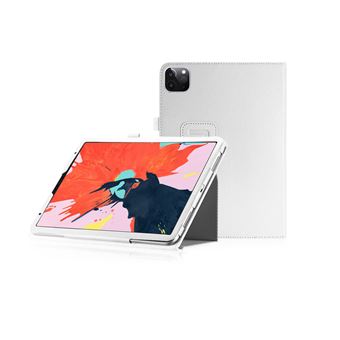 Housse nouvel Apple iPad 9.7 2017 / 2018 Wifi - 4G/LTE Cuir Style blanche  avec Stand - Etui coque blanc de protection tablette New IPad 9.7 pouces -  accessoires pochette XEPTIO case