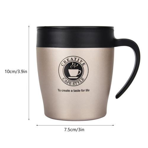7€39 sur Tasse à café Mug isotherme en acier inoxydable Doré - Tasse et Mugs  - Achat & prix