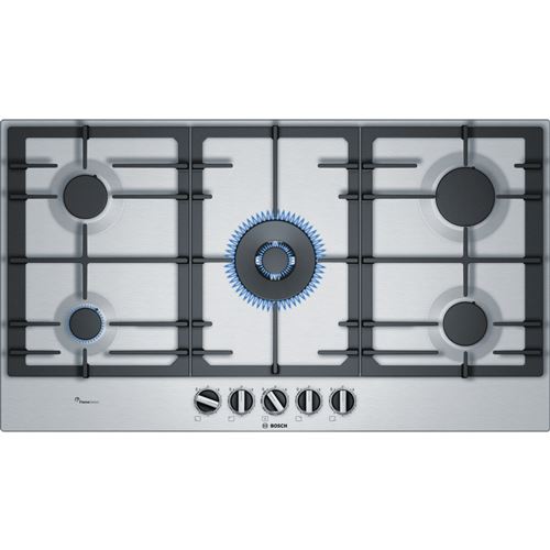 Plaque au gaz BOSCH PCR9A5B90 (90 cm) 90 cm Acier inoxydable (5 cuisinière)