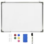 Tableau Magnétique, Tableau Blanc avec Cadre en Aluminium, Marqueur Effaçable à Sec, Brosse Effaceur, 90X60CM - Beaux-Arts et Loisirs créatifs