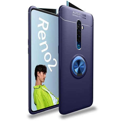Coque en TPU avec béquille bleu pour votre OPPO Reno2