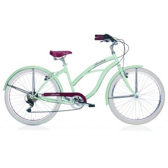 Velo De Ville Adulte Beach Bike Honolulu Cruiser 26 Femme Taille 45 Vert Velos Achat Prix Fnac