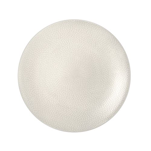 Lot de 6 assiettes plates 27 cm stone ivoire - medard de noblat