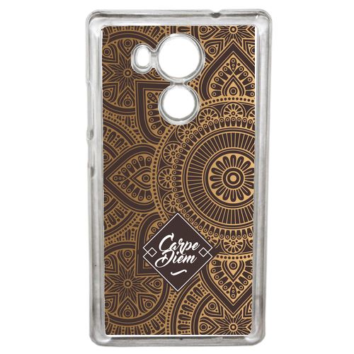 Coque Carpe Diem Modif Orient Fond Marron Compatible Mate 8 Transparent