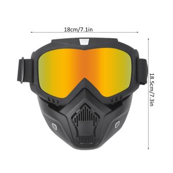 Masque Lunettes De Moto Velo Avec Amovible Rouge Lunettes sport Achat prix fnac