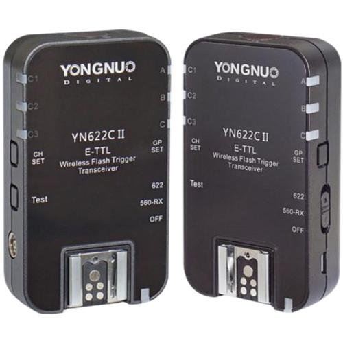Yongnuo YN622 C II – Kit DE 2 Transceiver pour Canon TTL, HSS, 7 canaux, Couleur Noir