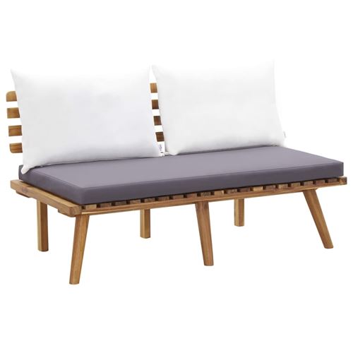 Banc de jardin avec coussins 115cm Bois solide d'acacia