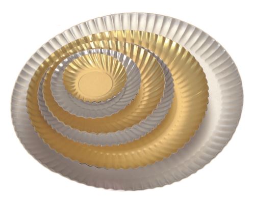 Assiette metallise or de 320 p/25
