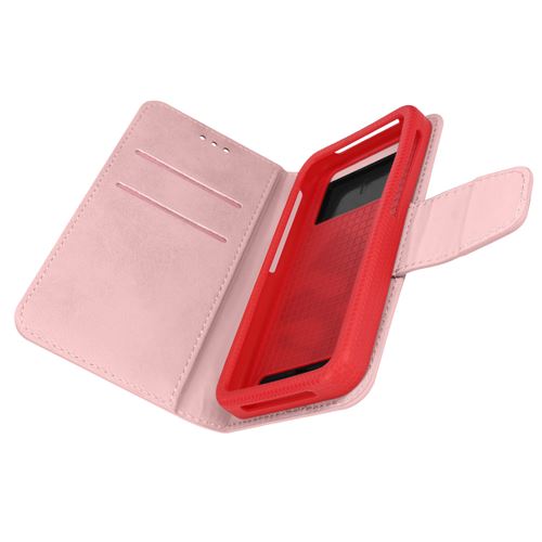 Avizar Etui Smartphone Universel 6 Housse Coque Effet Vieilli Slide Porte-carte rose