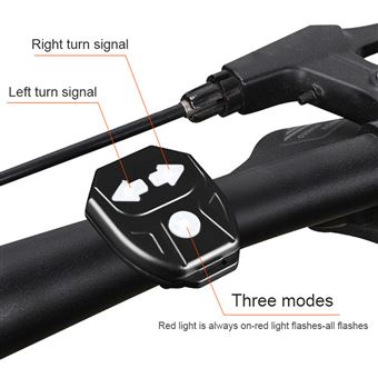 Feu Arrière Vélo LED Avec Clignotants Et Télécommande Sans Fil - 5 Modes USB