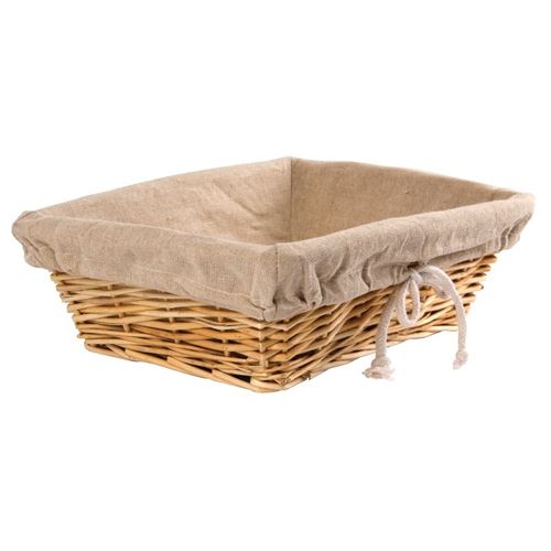 Panier en osier rectangulaire
