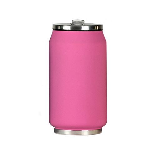 Mug canette isotherme rubber 280 ml - Rose