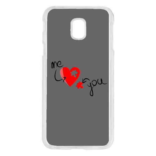 Coque Me Love You Gris Compatible Galaxy J7 2017 Transparent