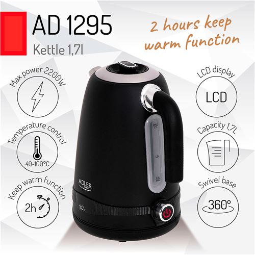 Bouilloire sans fil 0,8 l T24 Arrêt automatique Protection contre la marche  à sec Léger (650 g) Sans BPA 1100 W : : Cuisine et Maison