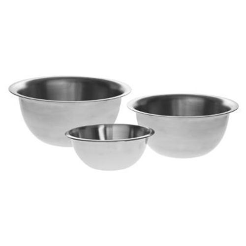 Lot de 3 Bols à Mixer Inox Bowl 26cm Argent