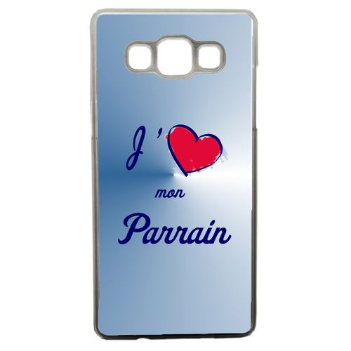 Coque J'aime Mon Parrain Bleu Compatible Samsung Galaxy A5 Transparent