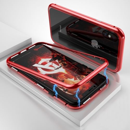 Iphone X / Xs Coque Protection Metal Extra Fin Rouge Als80284