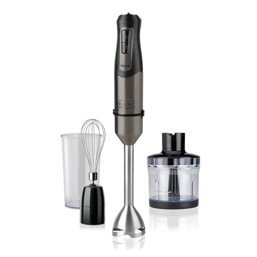 Black + Decker BXHBA1000E Mixeur Plongeant, Acier inoxidable, Noir
