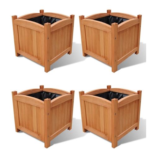 vidaXL Jardinière 4 pcs 30 x 30 x 30 cm