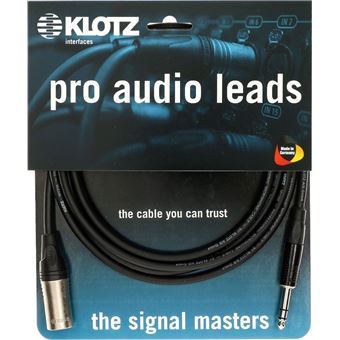 Klotz Cable 3 M - XLR Male / Jack Stereo - 1