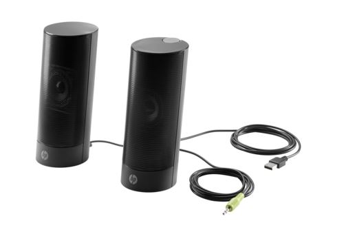 Hp usb business speakers v2 - haut-parleurs - pour pc - 4 watt (totale) - noir - pour elitedesk 705 g1, prodesk 400 g1, 400 g2,