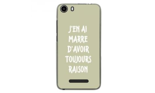 Coque souple pour Wiko Lenny 2 avec impression Motifs marre d'avoir raison vert