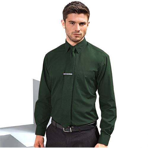 Premier Chemise a manches longues Homme 36 38 Vert bouteille UTRW1081 Chemises et chemisiers de sport Achat prix fnac