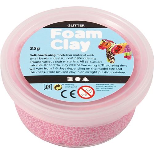 Foam Clay argile Glitter rouge clair 35 grammes (78862)