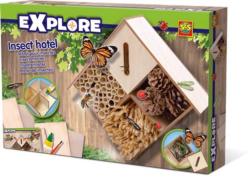 SES Creative Explorez l'hôtel des insectes 30 x 20 cm de bois clair