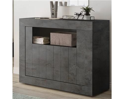 Buffet 110 cm moderne gris anthracite MABEL