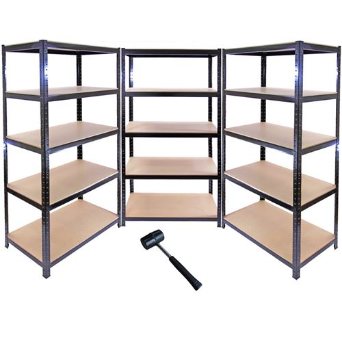 Monstershop Noir 3 Rayonnages T-Rax S 90Cm X 45Cm X 180Cm