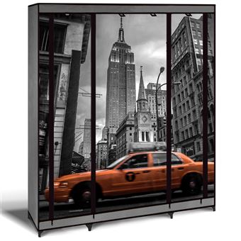 Armoire De Rangement New York Dressing Penderie Xxl Tissu Achat Prix Fnac