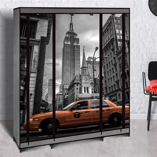 Armoire De Rangement New York Dressing Penderie Xxl Tissu Achat Prix Fnac