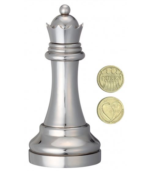 Eureka 3D Puzzle énigme Pièce d'échec de la reine 9,3 cm en argent