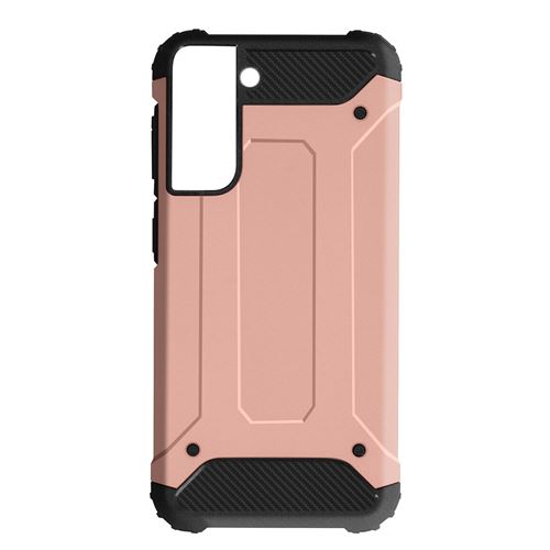 Coque pour Samsung Galaxy S21 Plus Design Relief Bi-matière Anti-chute rose champagne