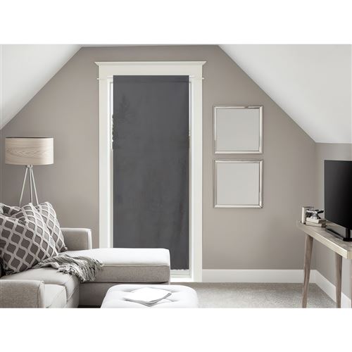 Voile pour porte fenêtre en coton 70x200 cm PANAMA anthracite