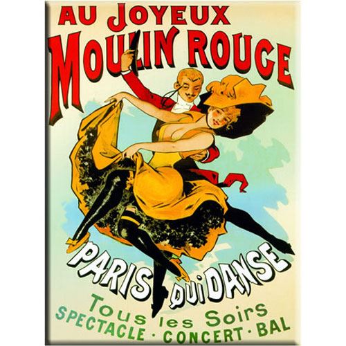 Grande plaque métal Joyeux Moulin Rouge