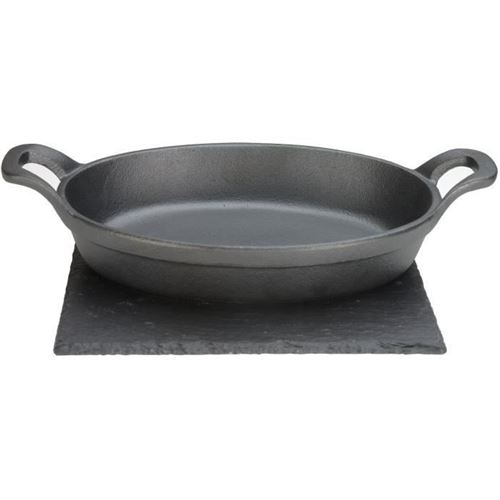 GSW Massive - Poele a servir en fonte d'acier - 20 cm - Noir - Tous feux dont induction