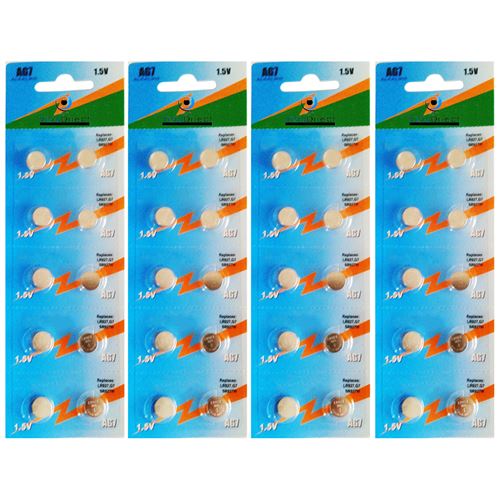 Lot de 40 Piles bouton plates type AG7/G7 1,55V compatibles LR927 395 - Visiodirect -