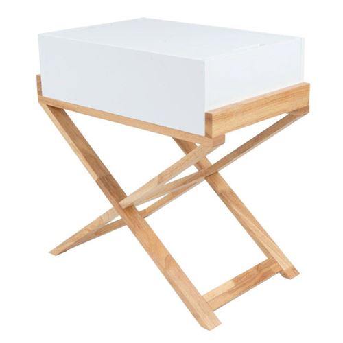 Table d'Appoint Design Valérie 58cm Blanc