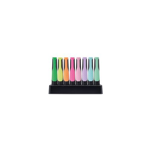 STABILO BOSS Surligneurs pointe biseautée 2 et 5 mm Set de bureau de 8 coloris fluo et pastel - vue 10