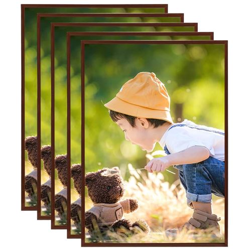 vidaXL Collage de cadres photo 5 pcs de mur table Bronze 18x24 cm MDF