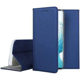 Housse pour Samsung Galaxy A54 5G - etui coque pochette portefeuille + verre trempe - BLEU MAGNET - htdmobiles - 1