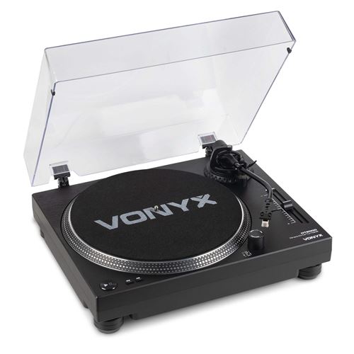 Platine Vinyle Dj Vonyx Dt6000 Direct Drive - Cellule Audio-Technica - Noir