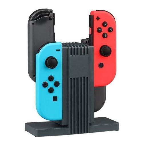 Chargeur pour Nintendo Switch Manettes Joy-Con, Support de Chargeur 4 en 1 pour Switch Joy-Con avec indication LED