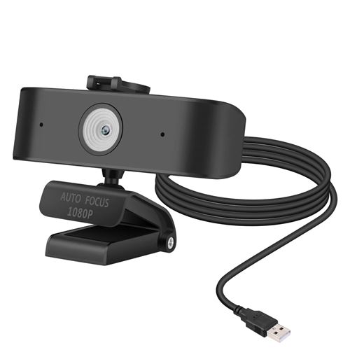 Avizar Webcam USB pour PC / Ordinateur Haute Résolution Full HD 1080P Auto focus Noir