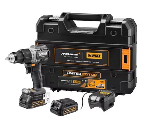 Perceuse visseuse &agrave; percussion XR Dewalt Mclaren DCD85ME2GT 18V 1,7Ah