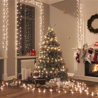 vidaXL Guirlande à LED Compacte avec 1000 LED Décoration de Noël Ornement de Vacances Décoration de Fête Intérieur Blanc 343259 - 1