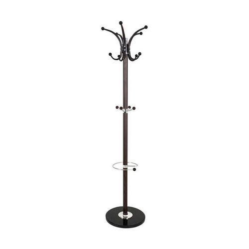 Porte manteaux 14 boules 171 cm marron et chromé
